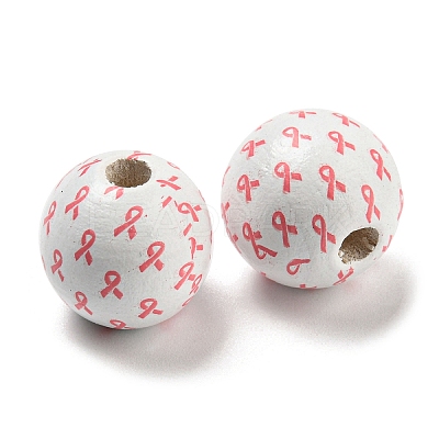 Printed Wood Beads WOOD-A022-01A-1