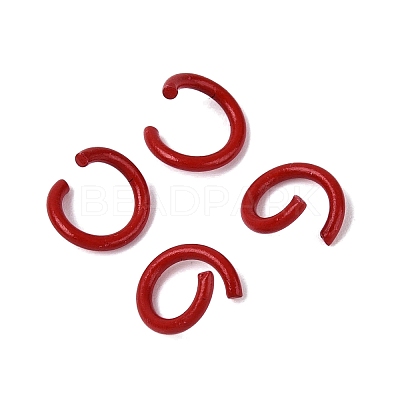 Spray Painted Iron Open Jump Rings IFIN-T017-04B-16-1
