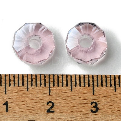 Transparent Electroplate Glass Beads GLAA-K064-10A-PL01-1