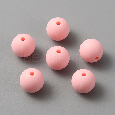 Round Food Grade Eco-Friendly Silicone Beads SIL-WH0012-037C-1