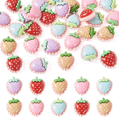 30Pcs Opaque Resin Cabochons RESI-TA0005-79C-1