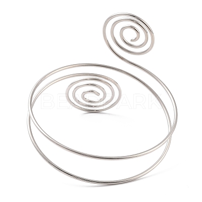 Wire Swirl Spiral Upper Arm Cuff Band AJEW-G033-03P-1