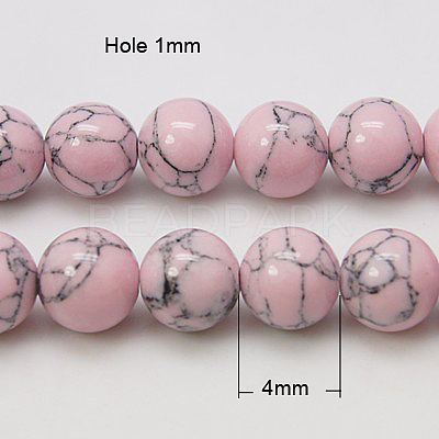 Synthetic Turquoise Beads Strands TURQ-H038-4mm-XXS07-1