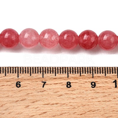 Natural Dyed White Jade Beads Strands G-M402-C03-26-1