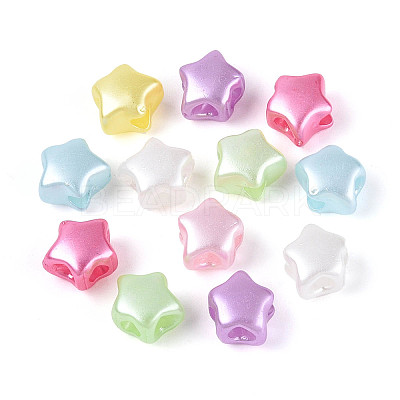 Pearlized Opaque Acrylic Beads SACR-T035-13M-1