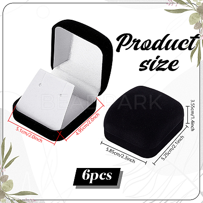 Flocking Jewelry Pendant Storage Boxes CON-WH0089-181C-1