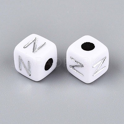 Opaque Acrylic Beads SACR-T035-03N-1