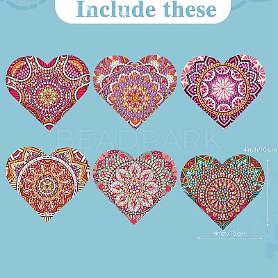 6Pcs Bookmark DIY Diamond Painting Kit PW-WG58342-01-1