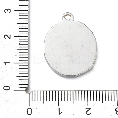Two-tone 304 Stainless Steel Pendants X-STAS-A142-03GP-1