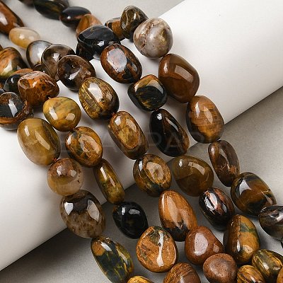 Natural Pietersite Beads Strands G-A286-A01-03-1