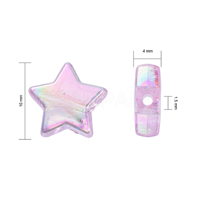 Eco-Friendly Transparent Acrylic Beads TACR-YW0001-01D-1