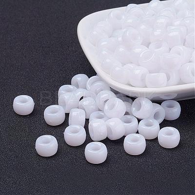 Opaque Acrylic European Large Hole Beads PL338-1-1