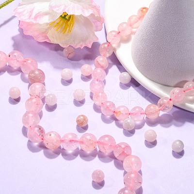 Natural Rose Quartz Beads Strands G-F591-04-1