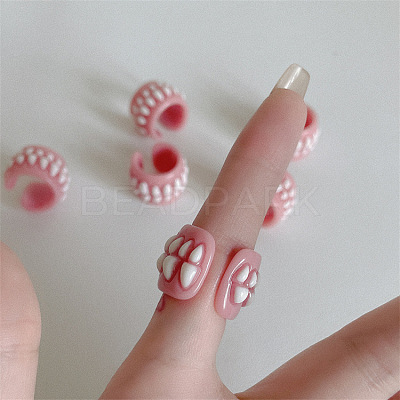 Tooth Acrylic Cuff Rings FS-WGF7F58-01-1