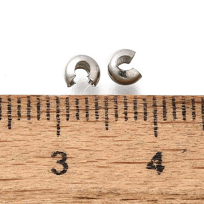 304 Stainless Steel Crimp Beads Covers LS-X-STAS-P239-34P-03-1