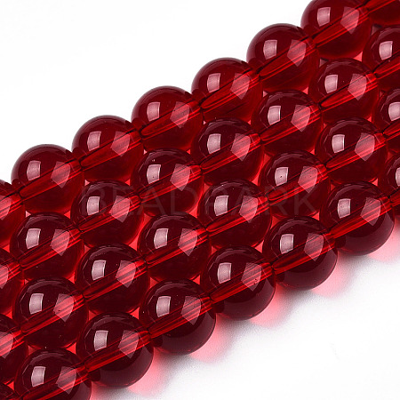 Transparent Glass Beads Strands GLAA-T032-T8mm-20-1