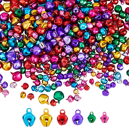 700Pcs Aluminum and Iron Bell Charms FIND-HS0001-48-1