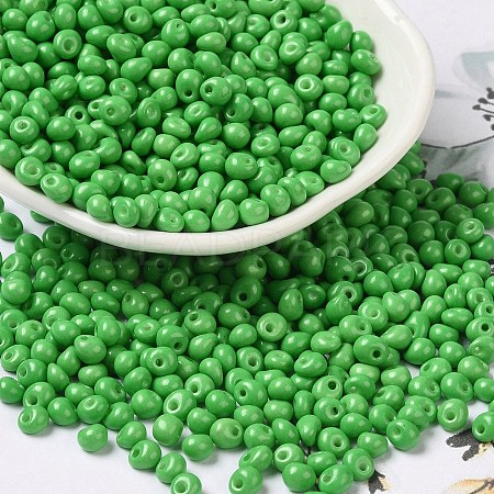 6/0 Opaque Baking Paint Glass Seed Beads SEED-M012-02A-06-1