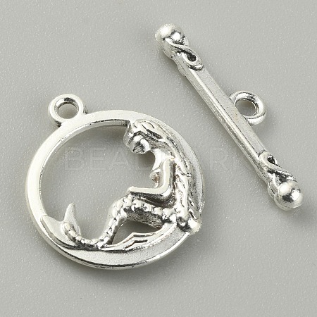 Tibetan Style Alloy Toggle Clasps X-FIND-CJC0017-21B-AS-1