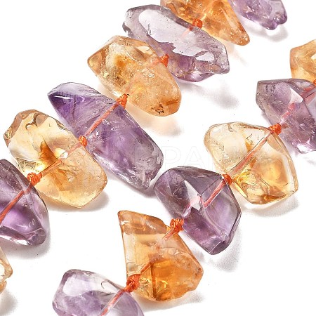 Natural Ametrine Beads Strands G-C179-C01-01-1