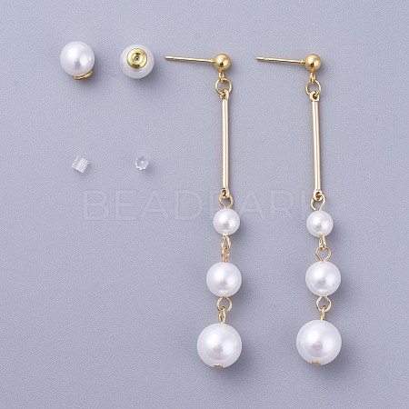 Plastic Imitation Pearl Dangle Earrings EJEW-JE03724-1