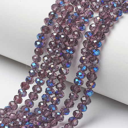 Electroplate Glass Beads Strands EGLA-A034-T6mm-I09-1
