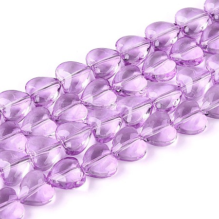 Baking Paint Transparent Glass Beads Strands DGLA-N021-01A-05-1