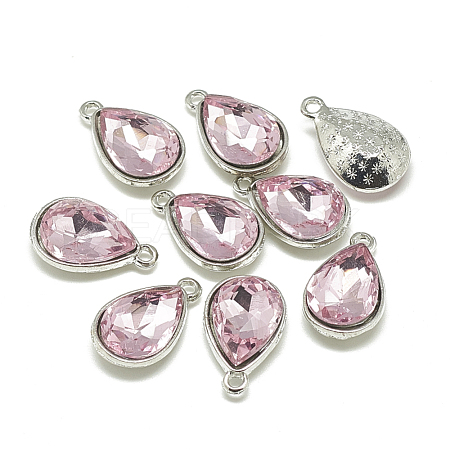 Alloy Glass Charms PALLOY-T028-7x10mm-10-1