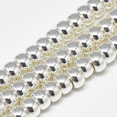 Electroplate Non-magnetic Synthetic Hematite Beads Strands G-Q465-38S-1