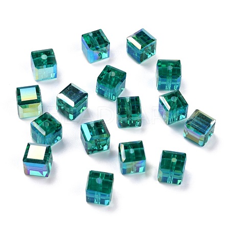 Electroplate Transparent Glass Beads EGLA-B003-01B-13-1