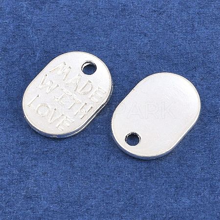 Tibetan Style Alloy Oval Charms TIBEP-Q035-08S-NR-1