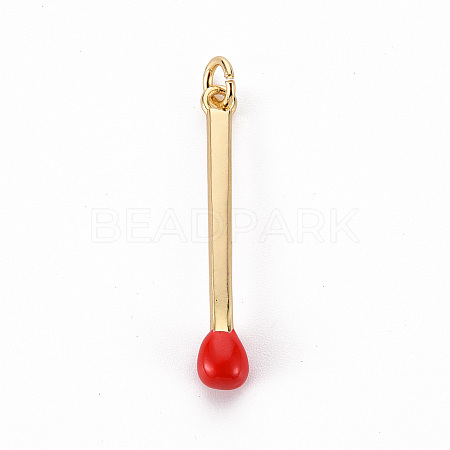 Brass Enamel Pendants X-KK-S362-032C-NR-1