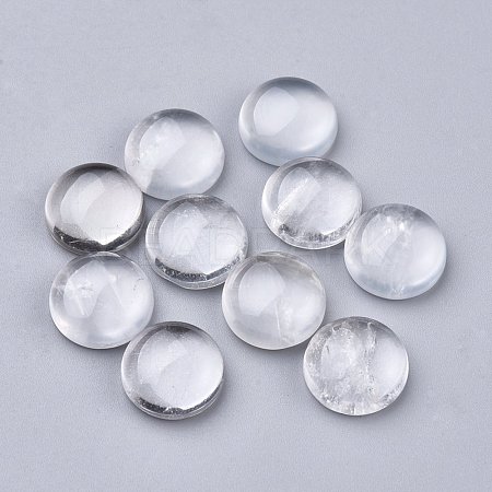 Natural Quartz Crystal Cabochons G-P393-R50-12MM-A-1