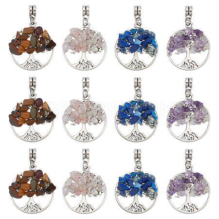 SUPERFINDINGS 32Pcs 4 Style Alloy European Dangle Charms G-FH0001-48-1