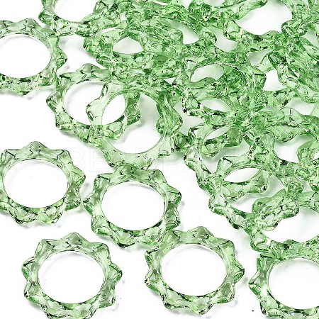 Transparent Acrylic Finger Rings LS-RJEW-T010-04D-1