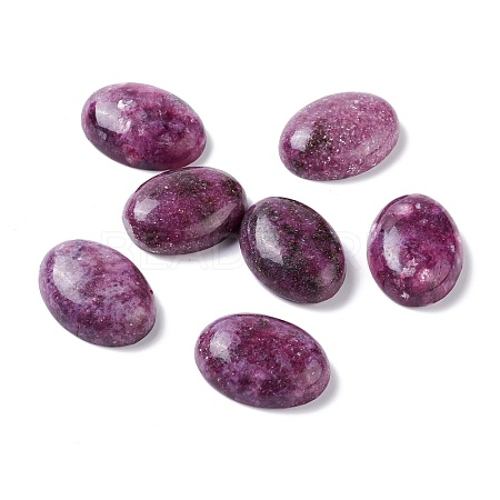 Natural Lepidolite/Purple Mica Stone Cabochons G-K317-B09-1