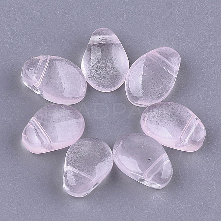 Transparent Spray Painted Glass Charms GLAA-S183-05A-1