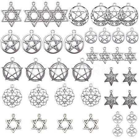 Tibetan Style Alloy Pendants TIBEP-SC0001-28AS-1