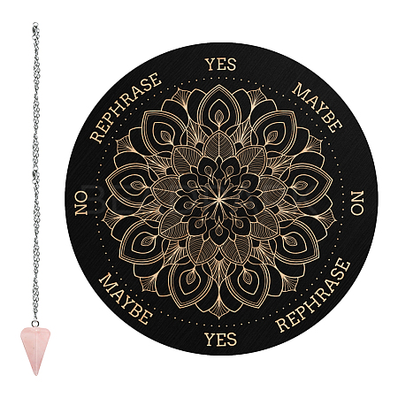 CRASPIRE 1Pc Cone/Spike/Pendulum Natural Rose Quartz Stone Pendants DIY-CP0007-74H-1