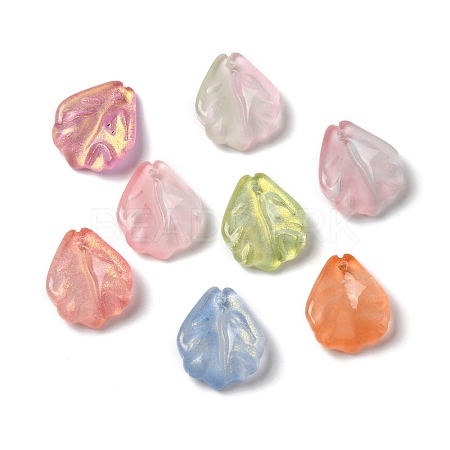 Mother's Day Dyed & Heated Glass Pendants GLAA-B009-03-1