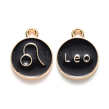 Alloy Enamel Pendants ENAM-S124-01A-08G-1