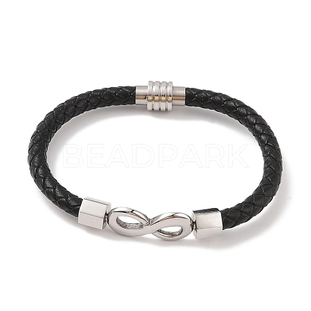 Braided Microfiber Leather Cord Bracelets BJEW-B096-15P-1