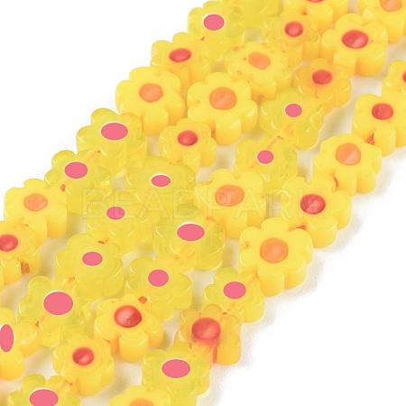 Handmade Millefiori Glass Bead Strands LAMP-J035-4mm-06-1