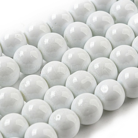 Painted Glass Bead Strands DGLA-S071-8mm-01-1