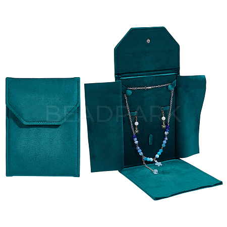 Velvet Jewelry Storage Bags with Flip Lid AJEW-WH0609-435B-1