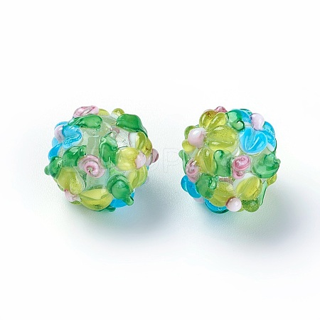 Handmade Bumpy Lampwork Beads LAMP-E021-07C-1
