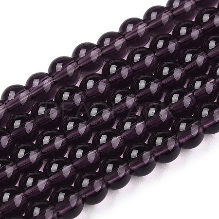 Transparent Glass Beads Strands GLAA-T032-T8mm-03-1