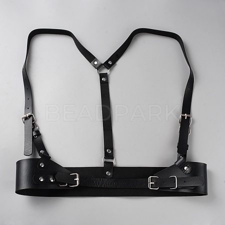 Punk Rock Style PVC Leather Belt AJEW-WH0541-41-1