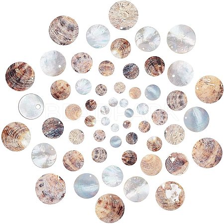 Natural Akoya Shell Pendants SHEL-SC0001-02-1