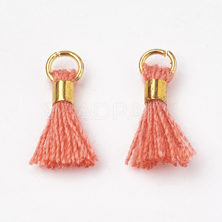 Polycotton(Polyester Cotton) Tassel Pendant Decorations FIND-S275-23G-1